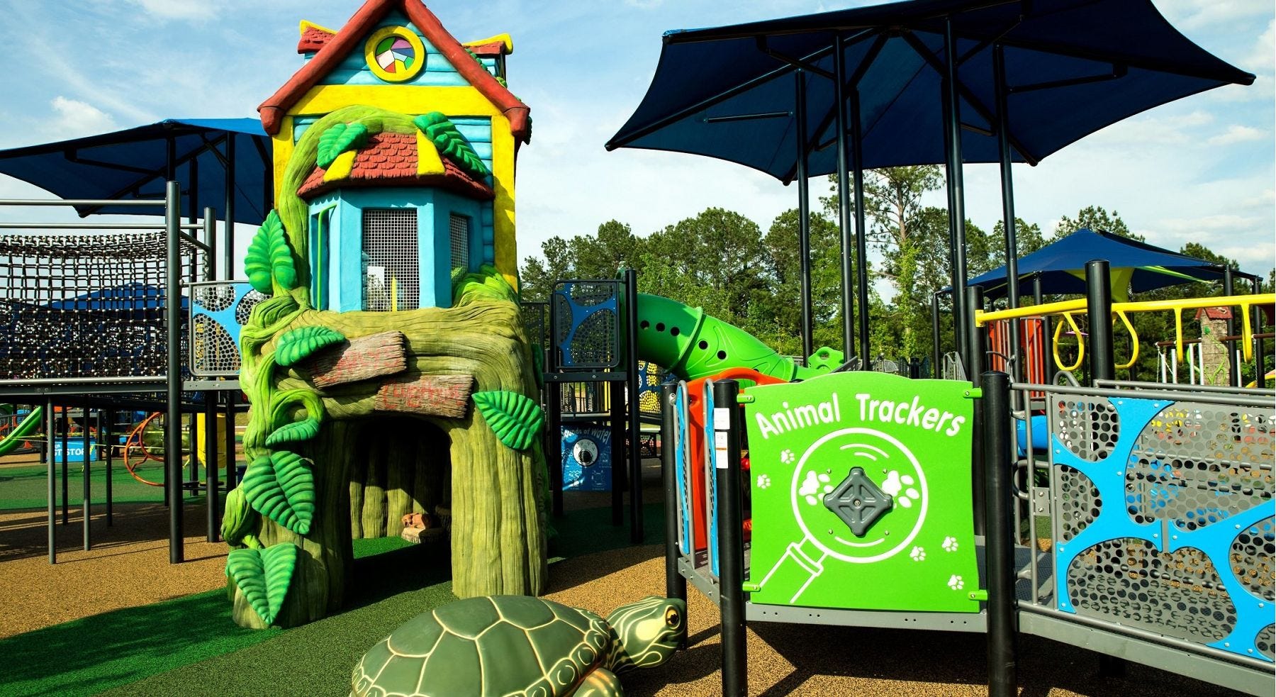 Custom clubhouse design at the Hoover Explore Inlclusive Playground