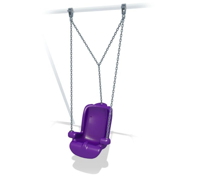 Purple top baby swing