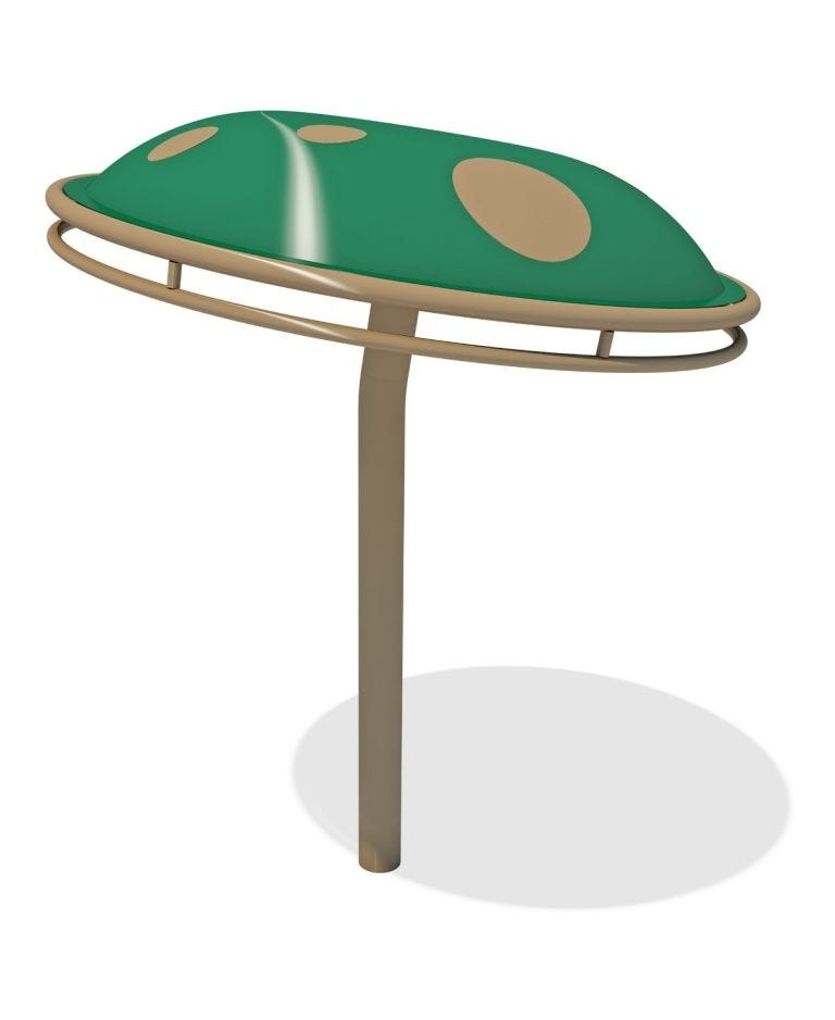 Green Spinning Mushroom