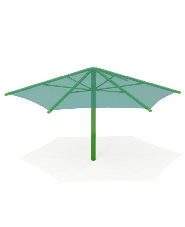 Single Column Hexagonal Umbrella