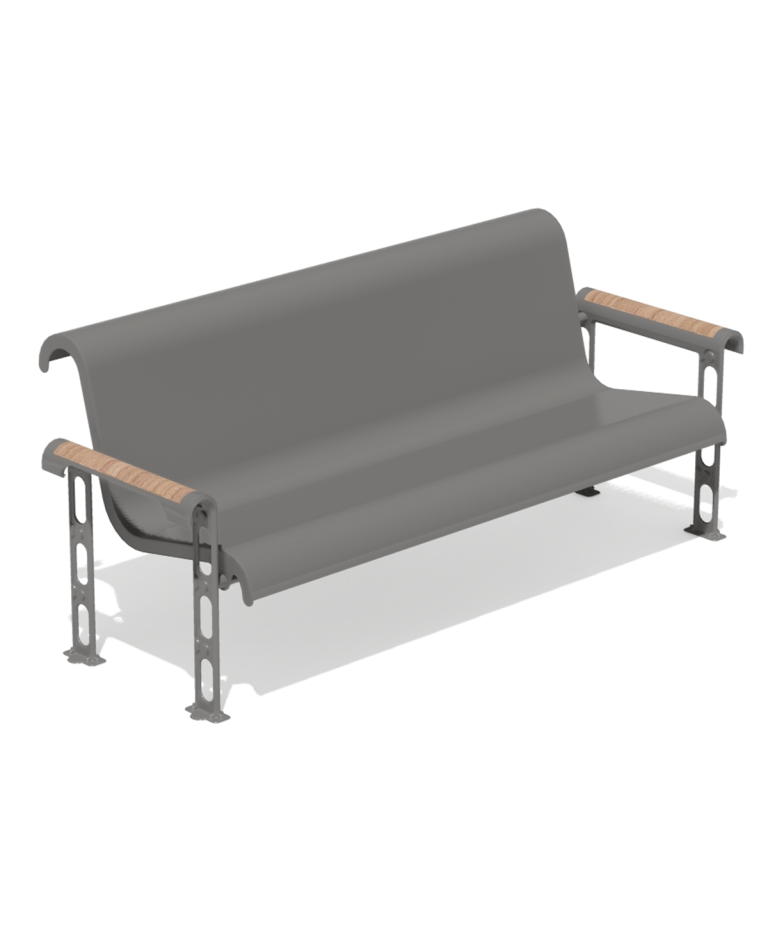 Earleville Series Bench with Armrest