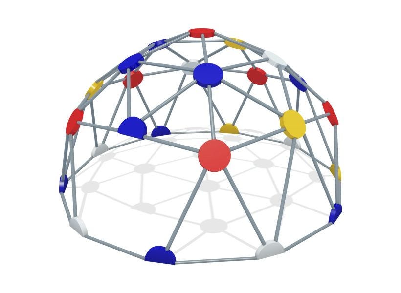 Playground jungle gym dome deals