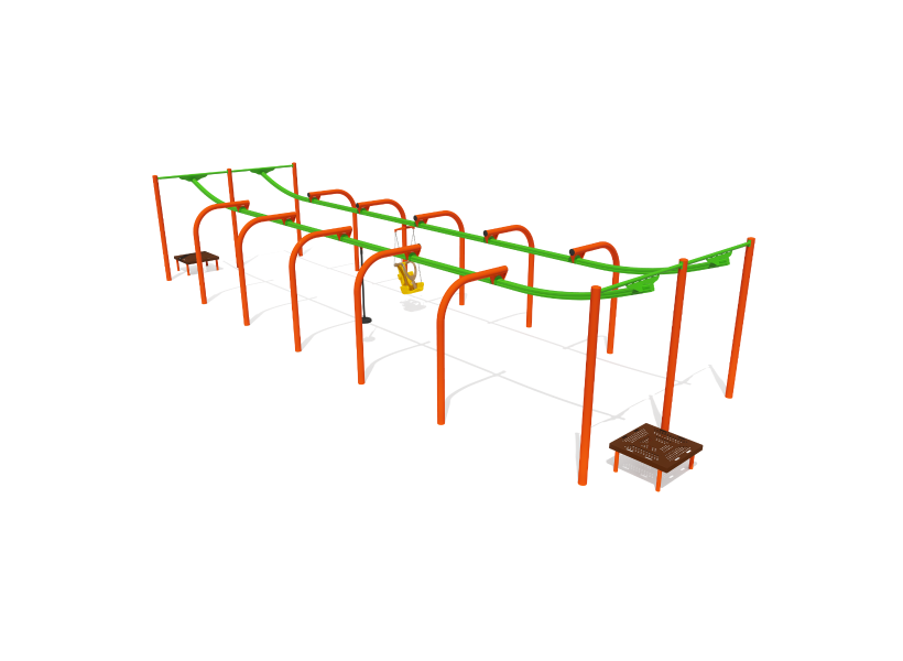 50' SkyRun Zip Track (Double) with Zero-G & Zip Seat - 91863
