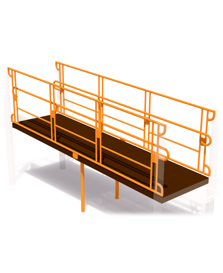 Access Ramp Link with Guardrail