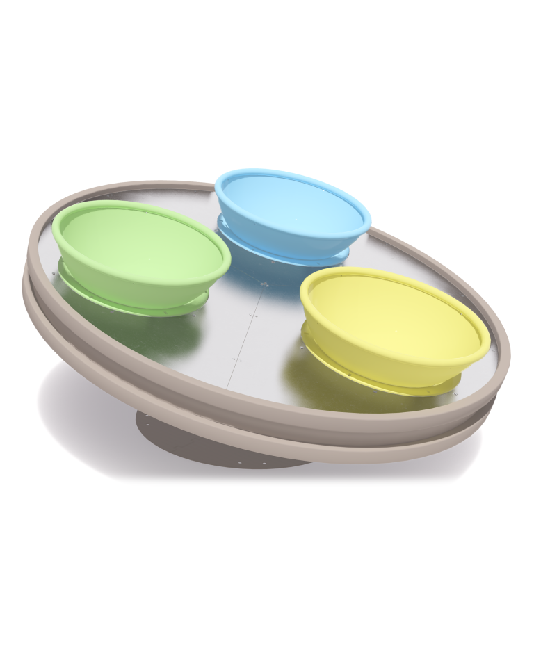 Aurora Spinner with arrows showing the direction it spins