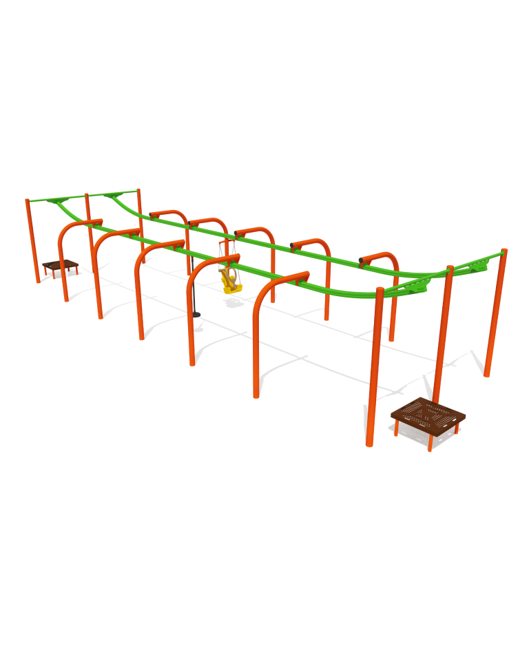 50' SkyRun Zip Track (Double) with Zero-G & Zip Seat