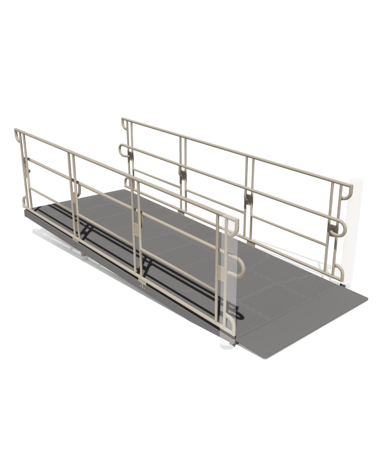 Accessible Wide Ramp Attachment with Guardrail - 1'-6" & 2'