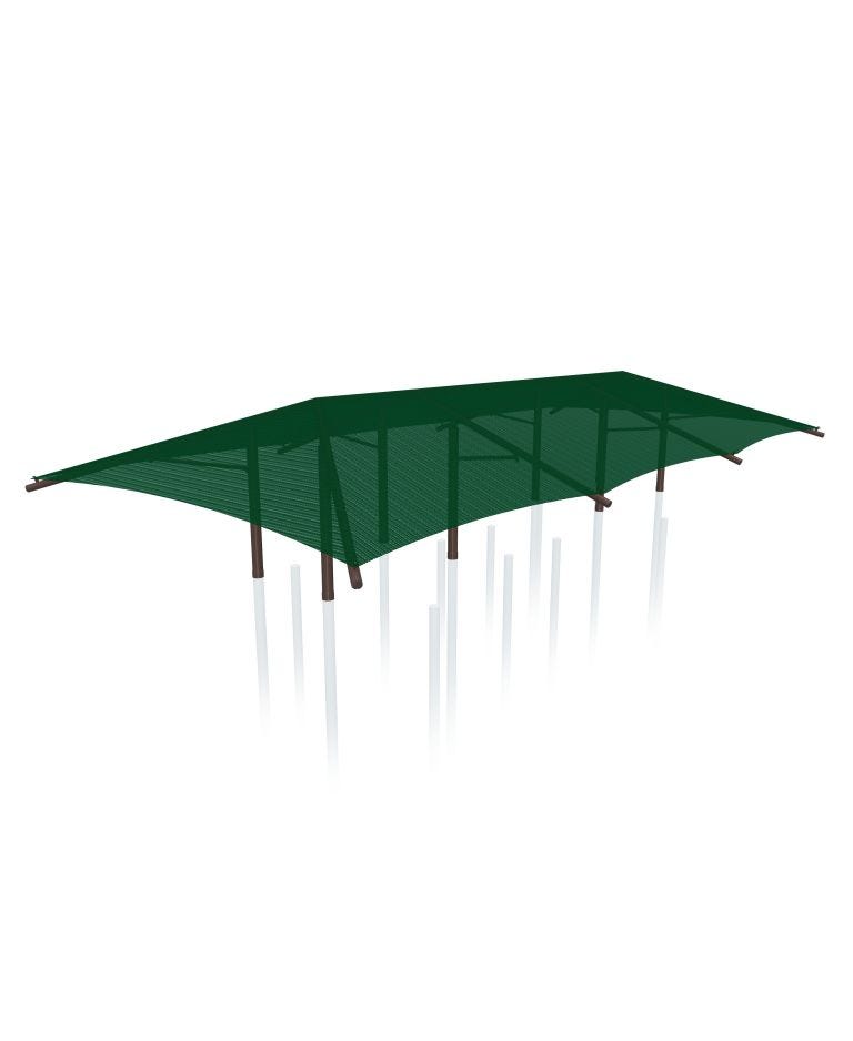 8-Post Canopy Hex Deck - 3-Deck