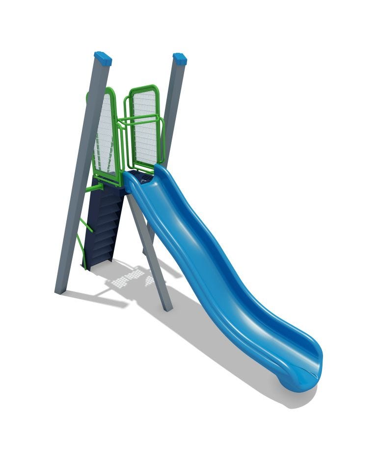 Modern City 6' Plastic Slide