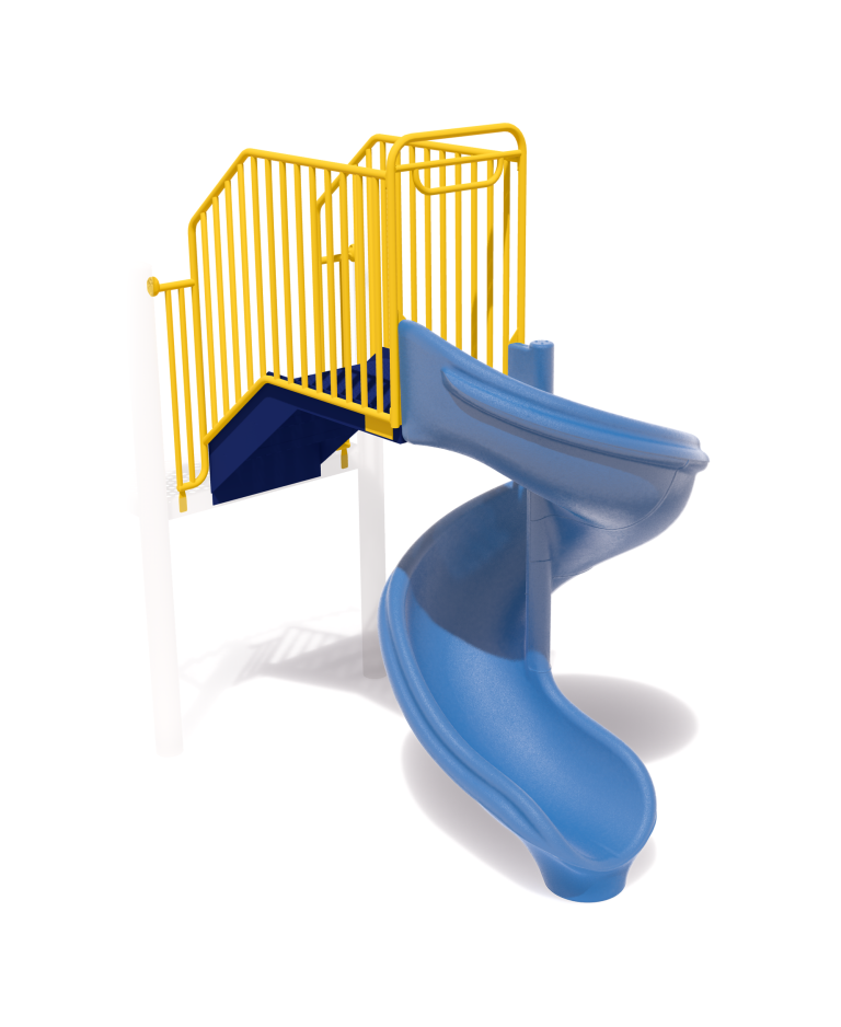 360 Spiral Slide with Metal Enclosure - 4'