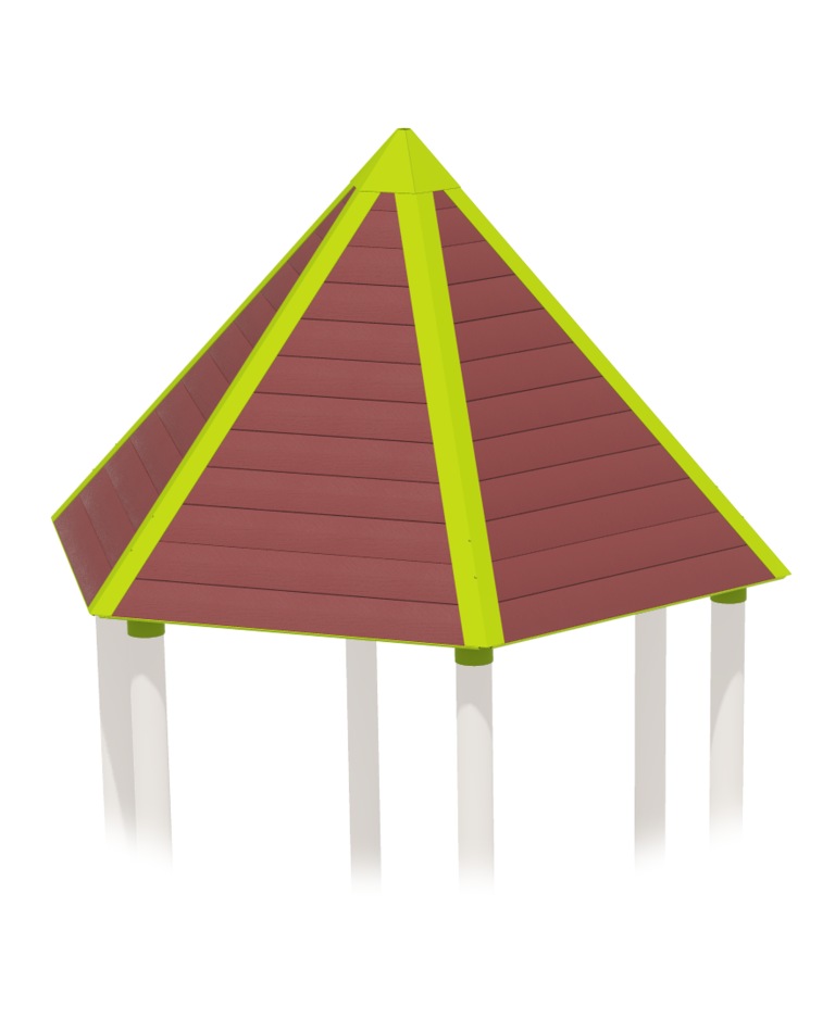Hexagon Peak Roof (Timbers)