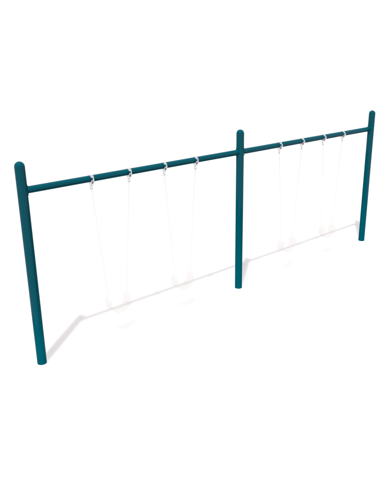 Single Post Swing Frame - Double 3.5" x 8' (5" OD support Posts)