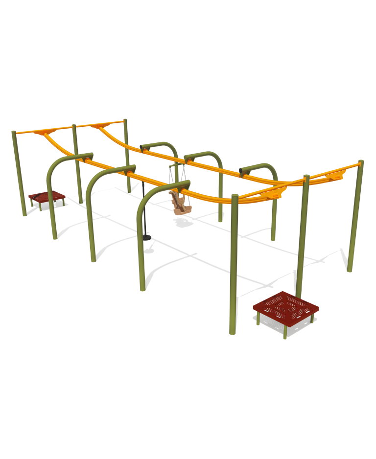 35' SkyRun Zip Track (Double) with Zero-G & Zip Seat