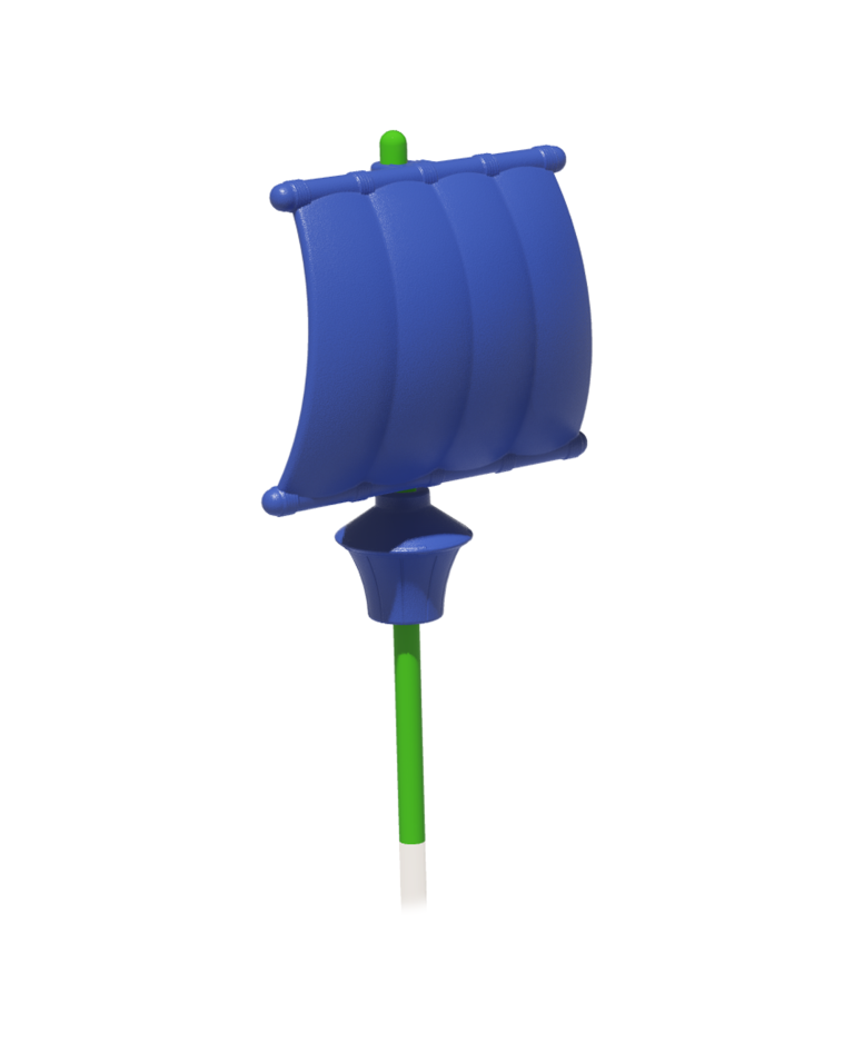 Schooner Sail Post Topper w/ Crow's Nest