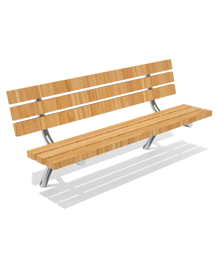 Welded Leg Wood Bench