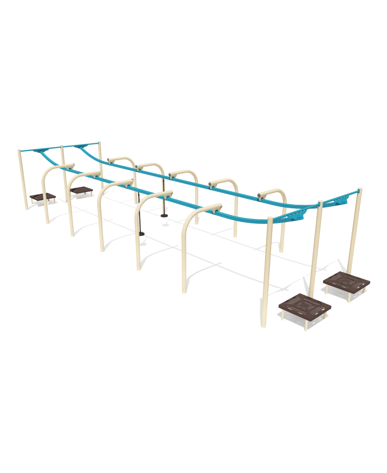 50' SkyRun Zip Track (Double) with Zip Seat