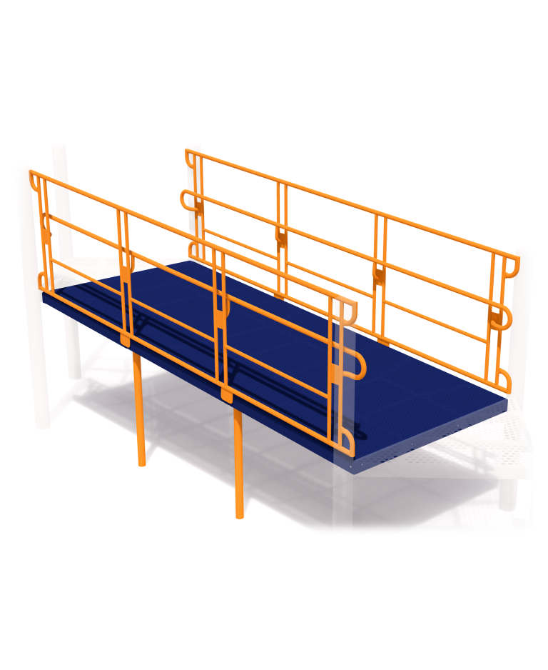 Accessible Wide Ramp Link with Guardrail - 3'-6" & 4'