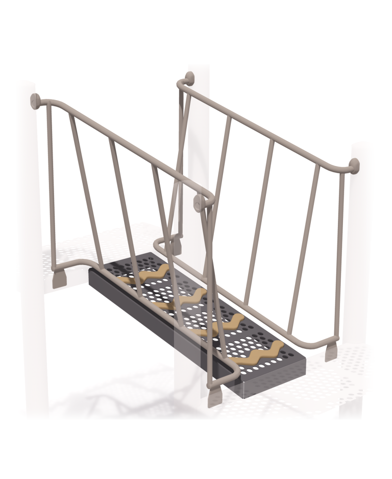 Sloped Funnel Climber w/ Guardrail