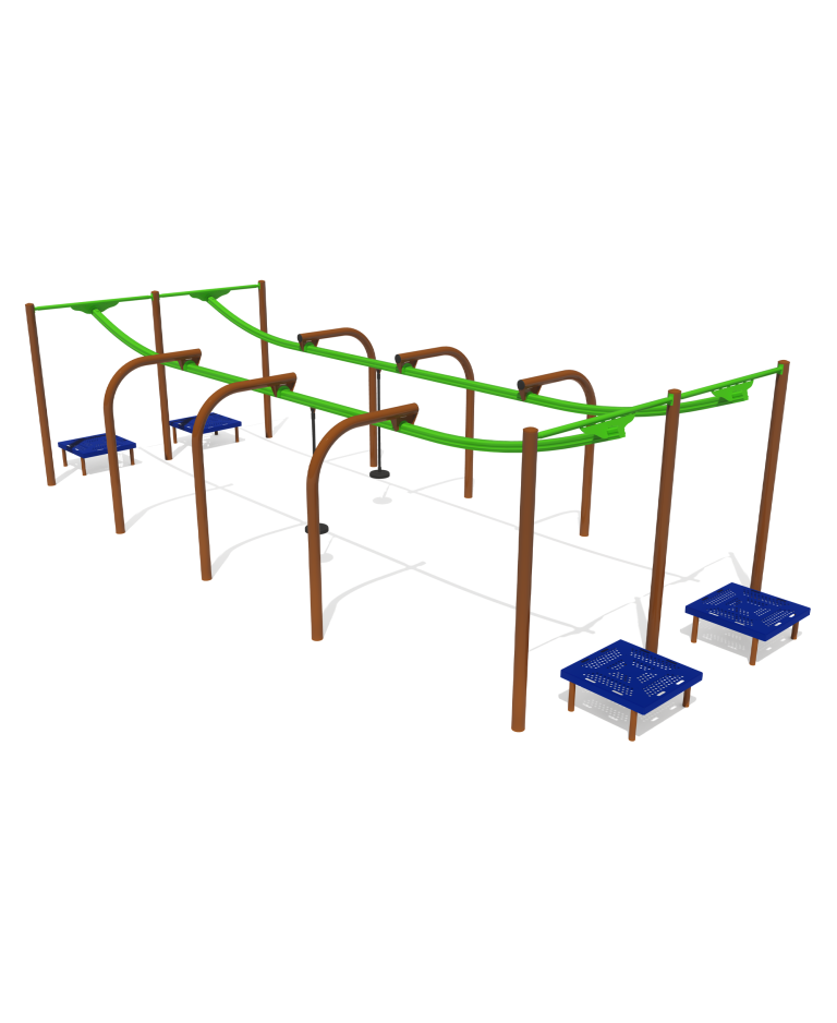 35' SkyRun Zip Track (Double) with Zip Seat