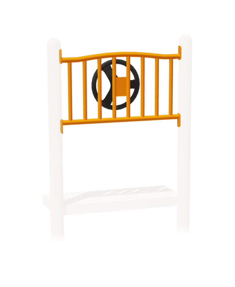 Metal Half Panel w/ Molded Steering Wheel