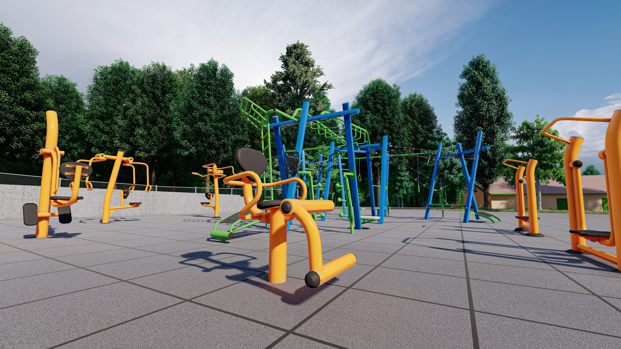 Outdoor Gym Equipment - Color Options