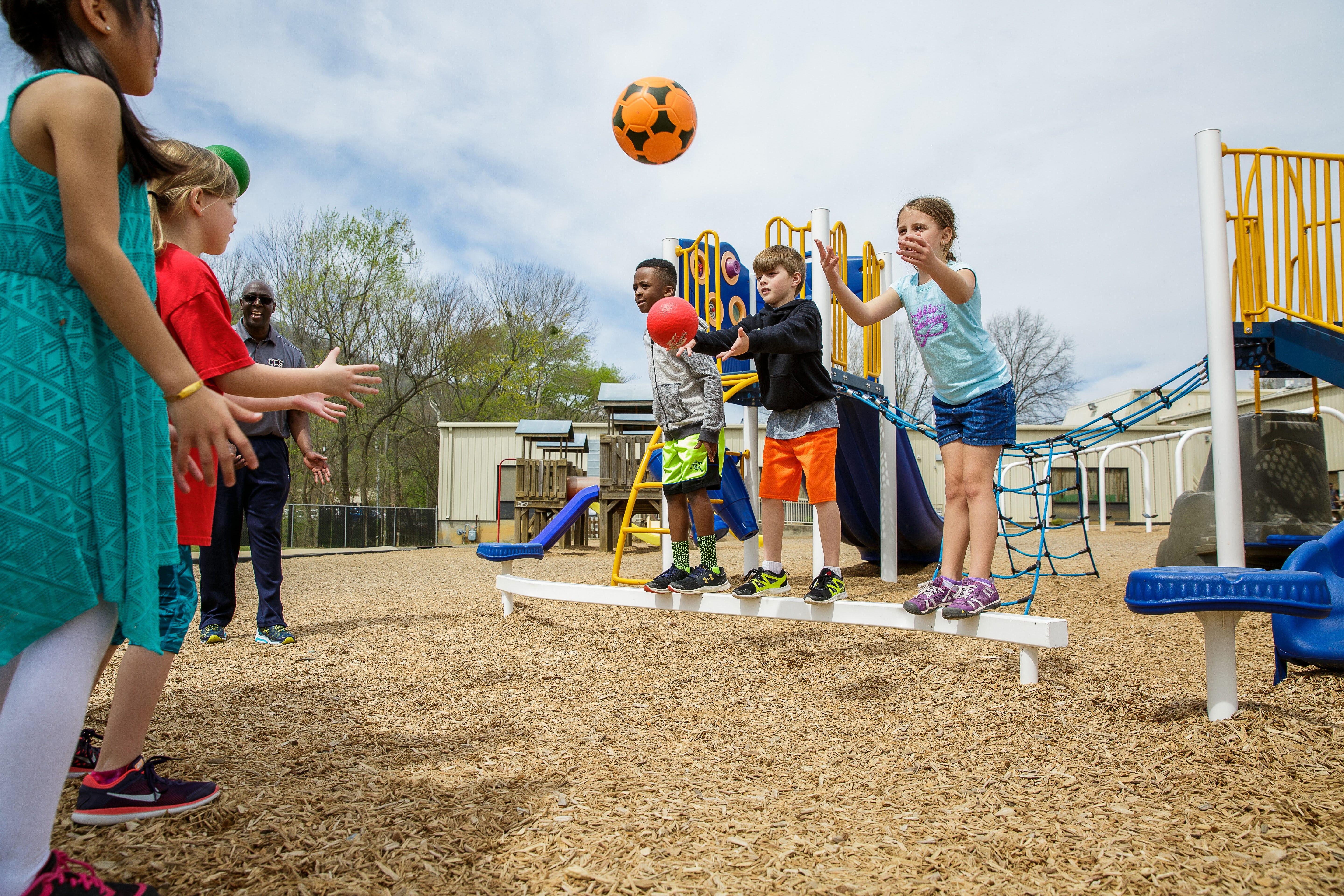 A School Playground Equipment with PlayOn! Curricu