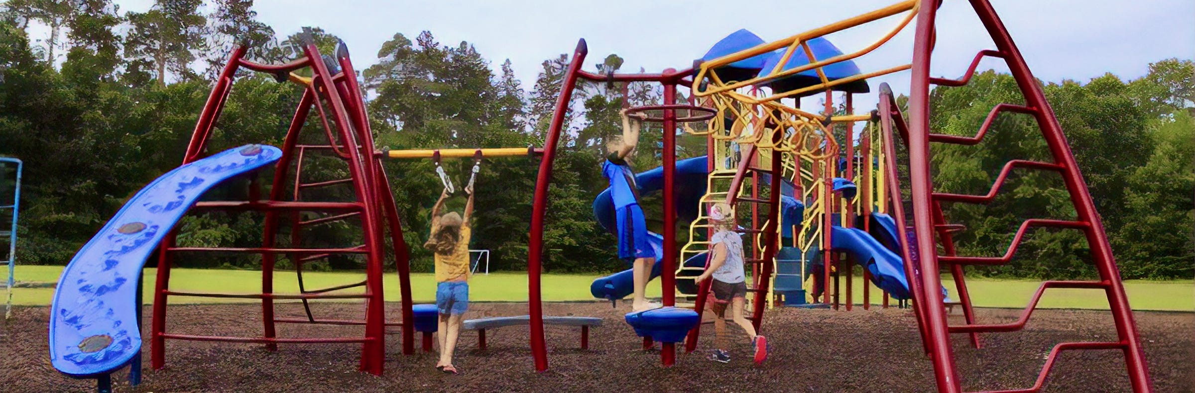 Volunteers Complete New GameTime Playground at Michigan School