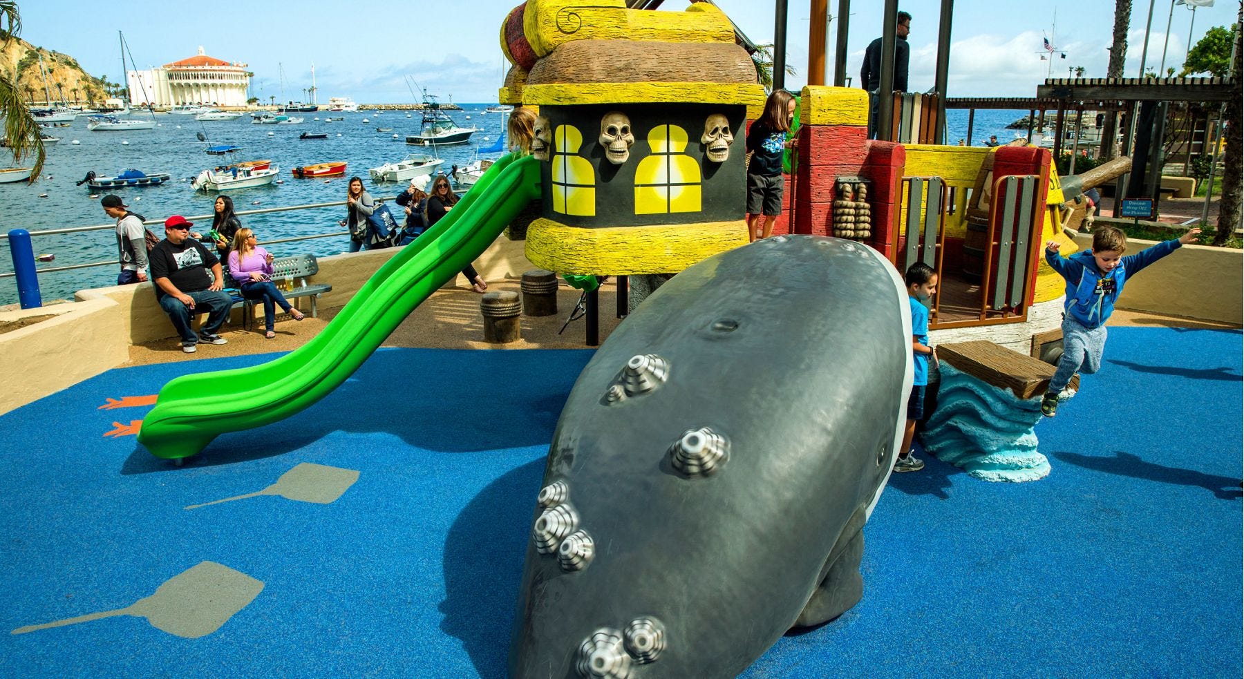 pirate ship themed playground on catalina island