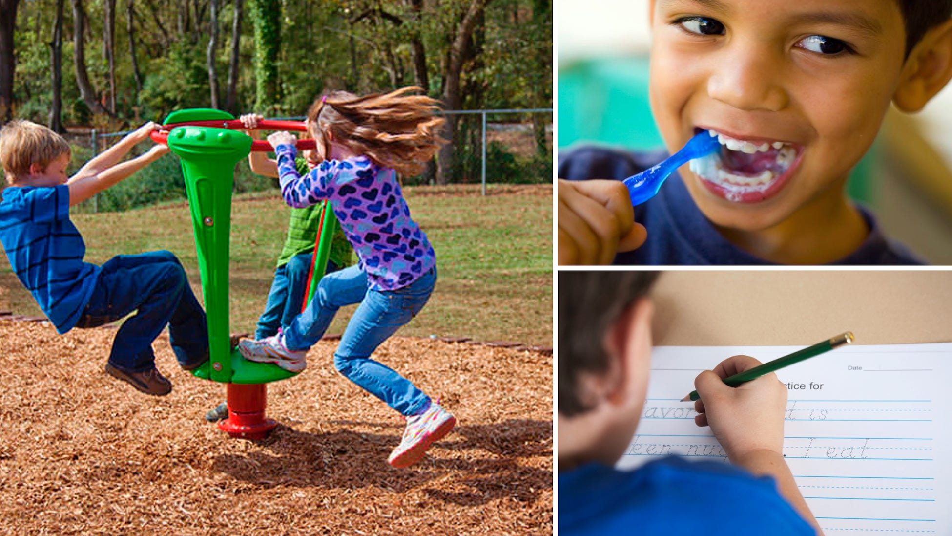 Children Playing At School Playground