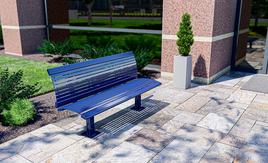 Series 700 Benches and a trash can
