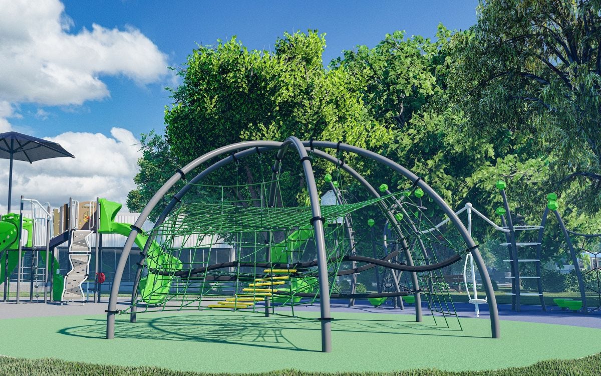 GTWave Hybrid Rope play structure to accompany the GTWave