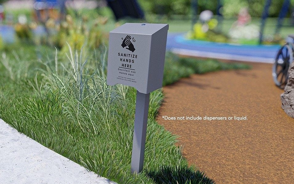 NoTouch Outdoor Hand Sanitizer Station NoTouch Outdoor Hand Sanitizer Station