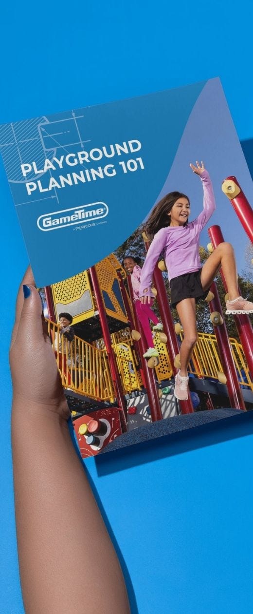 Cover of the Playground Planning 101 guide from GameTime