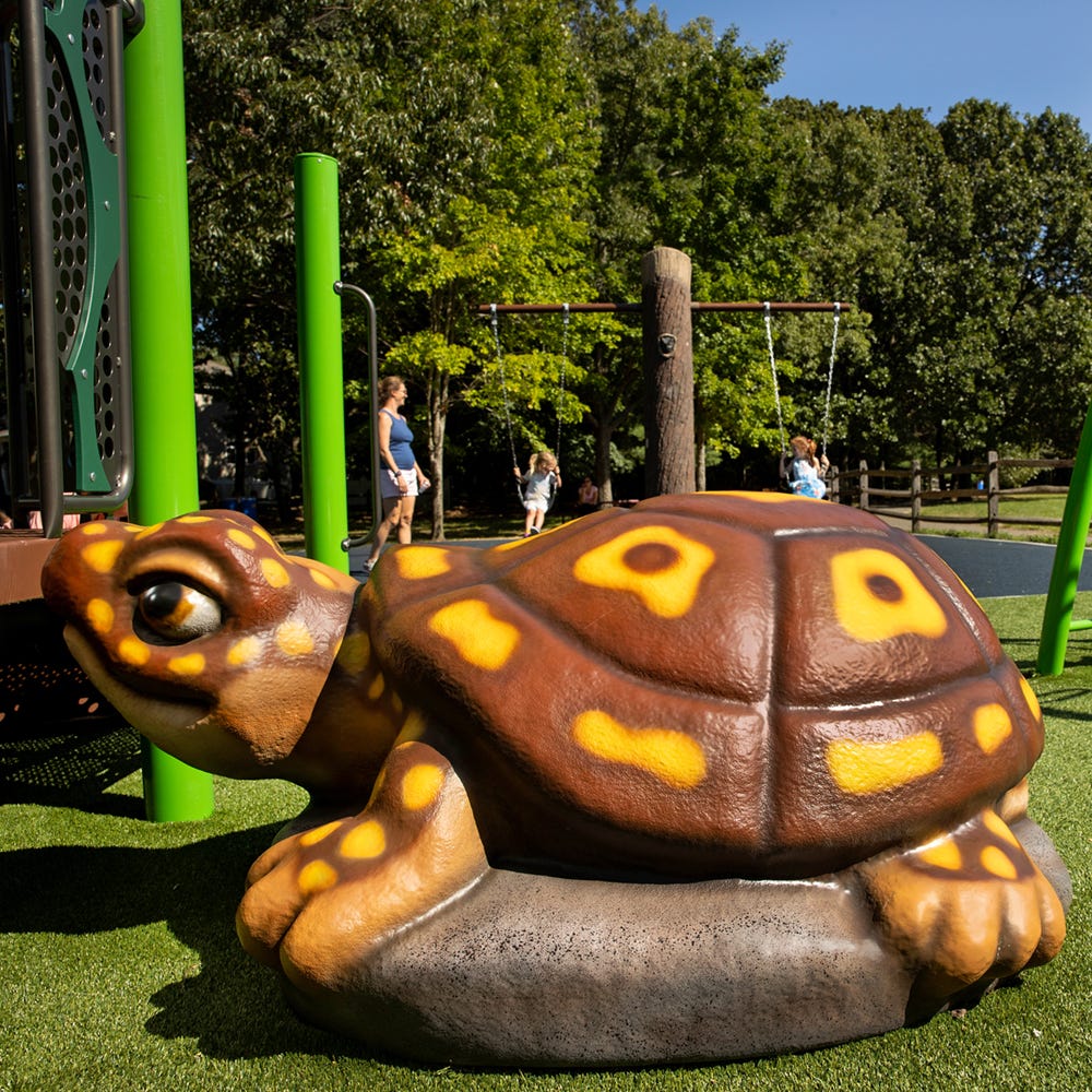 Turtle play statue